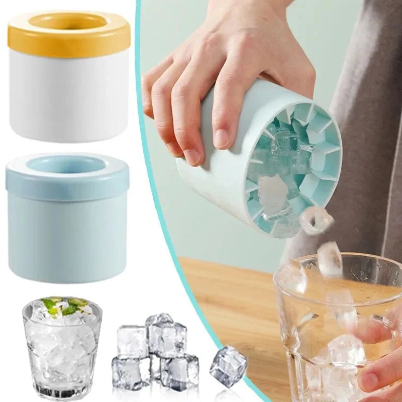 Easy-Release Silicon Ice Cube Maker With Storage Container