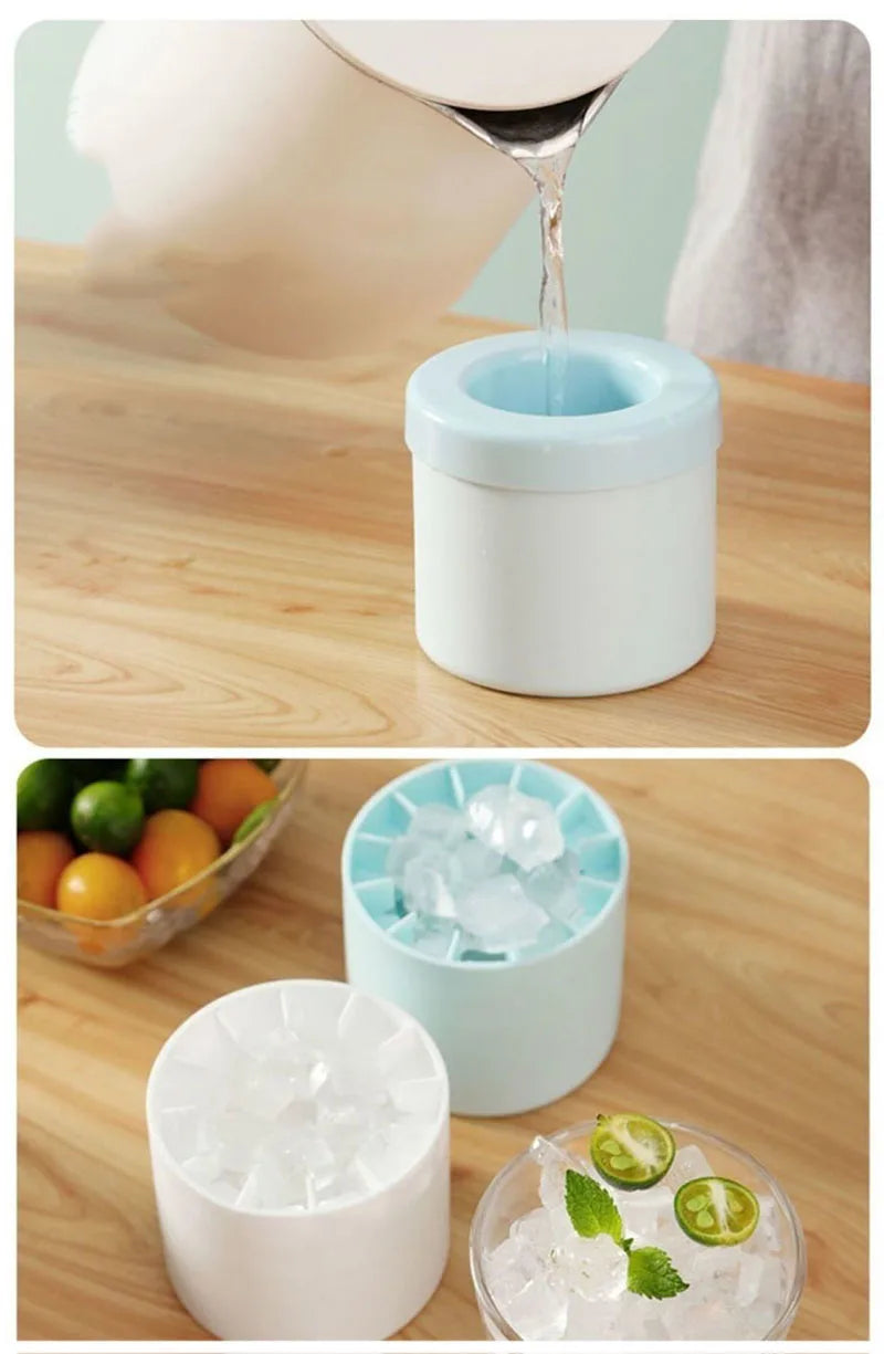 Easy-Release Silicon Ice Cube Maker With Storage Container